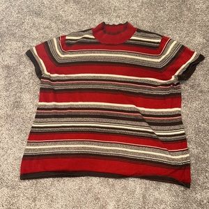 first issue, vintage look mock neck shirt size xl, stretchy fitted material.